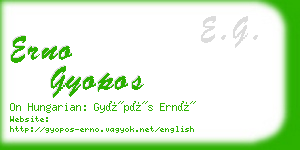 erno gyopos business card